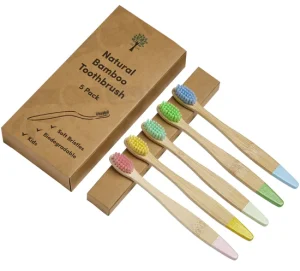 Regn Natural Bamboo Toothbrush 5 Pack Kids